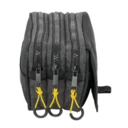 Estojo Triplo Munich Topo Preto 21,5 x 10 x 8 cm Estojo 3 Compartimentos - nacloset 2