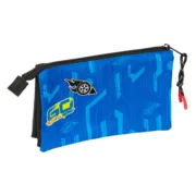 Estojo Triplo Hot Wheels Let’s race Azul Preto 22 x 12 x 3 cm Estojo 3 Compartimentos - nacloset 2