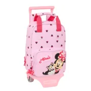 Mochila Escolar com Rodas Minnie Mouse Naive Cor de Rosa 20 x 28 x 8 cm Jogos | Disfarces - nacloset