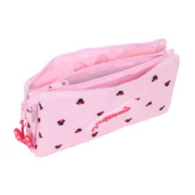 Estojo Triplo Minnie Mouse Naive Cor de Rosa 22 x 12 x 3 cm Estojo 3 Compartimentos - nacloset 2