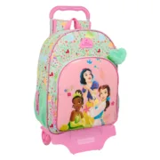 Mochila Escolar Disney Princess Bloom Verde Cor de Rosa 33 x 42 x 14 cm Jogos | Disfarces - nacloset