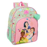 Mochila Escolar Disney Princess Bloom Verde Cor de Rosa 33 x 42 x 14 cm Jogos | Disfarces - nacloset