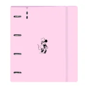 Pasta com argolas Minnie Mouse Naive Cor de Rosa 27 X 32 X 4 cm Jogos | Disfarces - nacloset
