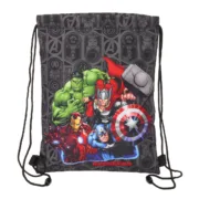 Saco Mochila com Cordas The Avengers Vendetta Preto 26 x 34 x 1 cm Jogos | Disfarces - nacloset