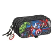 Estojo Triplo The Avengers Vendetta Preto 21,5 x 10 x 8 cm Estojo 3 Compartimentos - nacloset