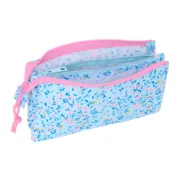 Estojo Triplo Vicky Martín Berrocal Paraíso Cor de Rosa Azul Claro 22 x 12 x 3 cm Estojo 3 Compartimentos - nacloset 2