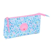 Estojo Triplo Vicky Martín Berrocal Paraíso Cor de Rosa Azul Claro 22 x 12 x 3 cm Estojo 3 Compartimentos - nacloset