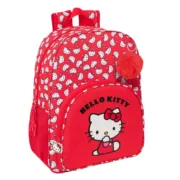 Mochila Escolar Hello Kitty Iconic Branco Vermelho 33 x 42 x 14 cm Jogos | Disfarces - nacloset