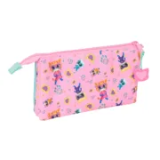 Estojo SuperKitties Cor de Rosa Turquesa 22 x 12 x 3 cm Estojos - nacloset 2