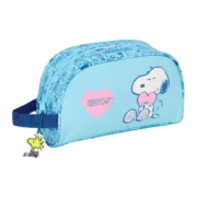 Nécessaire de Viagem Snoopy Love Azul Claro 26 x 16 x 9 cm Desporto | Lazer - nacloset