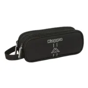 Estojo Duplo Kappa Dark Preto 21 x 8 x 6 cm Estojo 2 Divisórias - nacloset