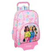 Mochila Escolar com Rodas Barbie Painterly Cor de Rosa Azul celeste 33 x 42 x 14 cm Jogos | Disfarces - nacloset