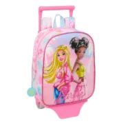 Mochila Escolar com Rodas Barbie Painterly Cor de Rosa Azul celeste 22 x 27 x 10 cm Jogos | Disfarces - nacloset