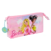 Estojo Triplo Barbie Painterly Cor de Rosa Azul celeste 22 x 12 x 3 cm Estojos - nacloset