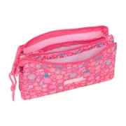 Estojo Triplo Safta Feeling Cor de Rosa 22 x 12 x 3 cm Estojo 3 Compartimentos - nacloset 2