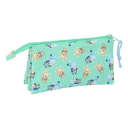 Estojo Triplo Bluey Sisters Verde 22 x 12 x 3 cm Estojo 3 Compartimentos - nacloset 2