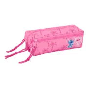 Estojo Triplo Lilo & Stitch Chill Cor de Rosa Menta 22 x 8,5 x 6 cm Estojo 3 Compartimentos - nacloset