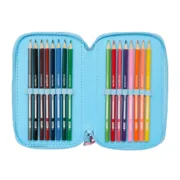 Estojo Triplo Lilo & Stitch Happy Azul celeste 12,5 x 19,5 x 5,5 cm 37 Peças Estojo 3 Compartimentos - nacloset 2