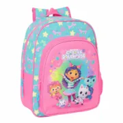 Mochila Escolar Gabby’s Dollhouse Confetti Cor de Rosa Turquesa 26 x 34 x 11 cm Jogos | Disfarces - nacloset 2