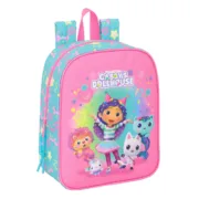 Mochila Escolar Gabby’s Dollhouse Confetti Cor de Rosa Turquesa 22 x 27 x 10 cm Jogos | Disfarces - nacloset
