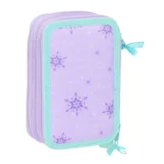Estojo Triplo Frozen Spirit Lilás 12,5 x 19,5 x 5,5 cm 37 Peças Estojo 3 Compartimentos - nacloset 2