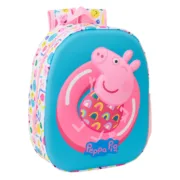 Mochila Escolar Peppa Pig Azul Branco Cor de Rosa 27 x 33 x 10 cm Jogos | Disfarces - nacloset