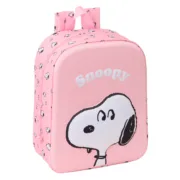 Mochila Pré-Escolar Snoopy Cor de Rosa 22 x 27 x 10 cm Jogos | Disfarces - nacloset