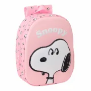 Mochila Escolar Snoopy Cor de Rosa 27 x 33 x 10 cm Jogos | Disfarces - nacloset
