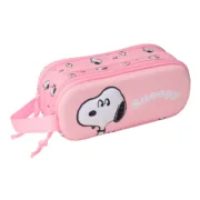 Mochila Escolar Snoopy Cor de Rosa 21 x 8 x 6 cm Estojos - nacloset
