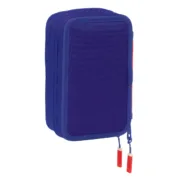 Estojo Triplo Atlético Madrid Azul Branco Vermelho 12,5 x 19,5 x 5,5 cm 37 Peças Estojo 3 Compartimentos - nacloset 2