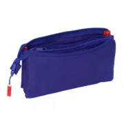 Estojo Triplo Atlético Madrid Azul Branco Vermelho 22 x 12 x 3 cm Estojo 3 Compartimentos - nacloset 2