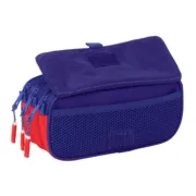 Estojo Triplo Atlético Madrid Azul Branco Vermelho 21,5 x 10 x 8 cm Estojo 3 Compartimentos - nacloset 2