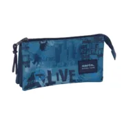 Estojo Safta New edition Azul Marinho 22 x 12 x 3 cm Estojos - nacloset