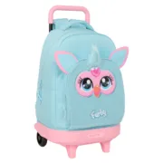 Mochila Escolar com Rodas Furby Azul celeste 33 x 45 x 22 cm Jogos | Disfarces - nacloset
