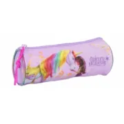 Bolsa Escolar Cilíndrica Unicorn Academy Lilás 20 x 7 x 7 cm Estojos - nacloset