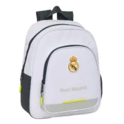 Mochila Escolar Real Madrid C.F. Branco 28 x 34 x 10 cm Jogos | Disfarces - nacloset