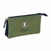 Estojo Triplo El Pulpo   Azul Marinho Verde militar 22 x 12 x 3 cm Estojo 3 Compartimentos - nacloset