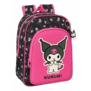 Mochila Escolar Kuromi Preto Fúcsia 26 x 34 x 11 cm Jogos | Disfarces - nacloset