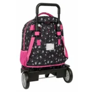 Mochila Escolar Kuromi Preto Fúcsia 33 x 45 x 22 cm Jogos | Disfarces - nacloset 2