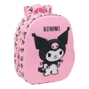 Mochila Escolar Kuromi Cor de Rosa 27 x 33 x 10 cm Jogos | Disfarces - nacloset