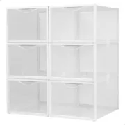 Caixa de sapatos empilhável Max Home Branco 6 Unidades Polipropileno ABS 25 x 18,5 x 35 cm Casa | Jardim - nacloset