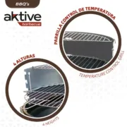 Churrasqueira a Carvão com Rodas Aktive Metal Esmaltado 51 x 82 x 51 cm Preto Casa | Jardim - nacloset 2