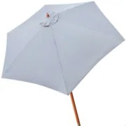 Parasol Aktive 300 x 240 x 300 cm Cinzento Madeira Ø 300 cm Casa | Jardim - nacloset