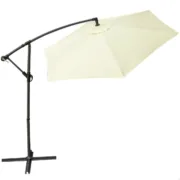 Parasol Aktive BANANA 300 x 255 x 300 cm Alumínio Creme Ø 300 cm Casa | Jardim - nacloset
