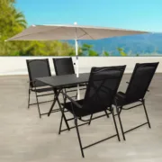 Parasol Aktive 180 x 220 x 145 cm Cinzento escuro Casa | Jardim - nacloset 2