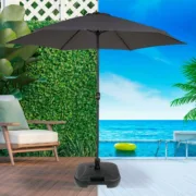 Base para Guarda-Sol Aktive 44,5 x 12,5 x 44,5 cm Preto Plástico Casa | Jardim - nacloset 2