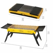 Churrasco Portátil Aktive Aço 89 x 33 x 33 cm Amarelo Casa | Jardim - nacloset 2