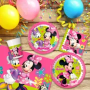 Conjunto Artigos de Festa Minnie Mouse 66 Peças Acessórios para festas - nacloset 2