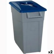 Caixote de Lixo para Reciclagem Denox 65 L Azul (2 Unidades) A Preço de Revenda - nacloset
