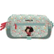 Estojo Triplo Mafalda Multicolor 23 x 10 x 10 cm Estojo 3 Compartimentos - nacloset